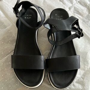 Sandals - black & white, size 7. Wore only once.